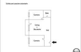 3 camera, 52 mp, etaj intermediar, mobilat complet,  zona strazii Mehedinti