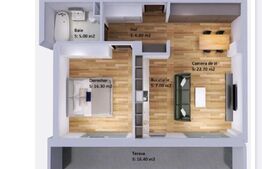 Apartament de 2 camere la Parter, 60 m2 utili + Terasa , Finisat langa Vivo!