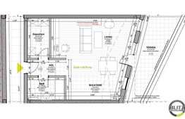 1 camera, 46,94 mp, terasa 13,45 mp, semifinisat, zona centrala!Exclusivitate