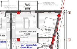 Apartament , 2 camere,  46mp, zona Marasti 