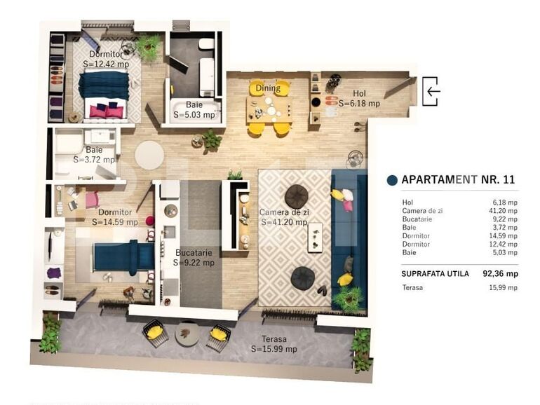 Apartament de vânzare 3 camere Central - 149598AV | BLITZ Cluj-Napoca | Poza1
