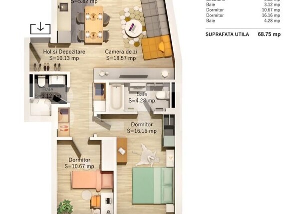 Apartament de vânzare 3 camere Central - 149599AV | BLITZ Cluj-Napoca | Poza2