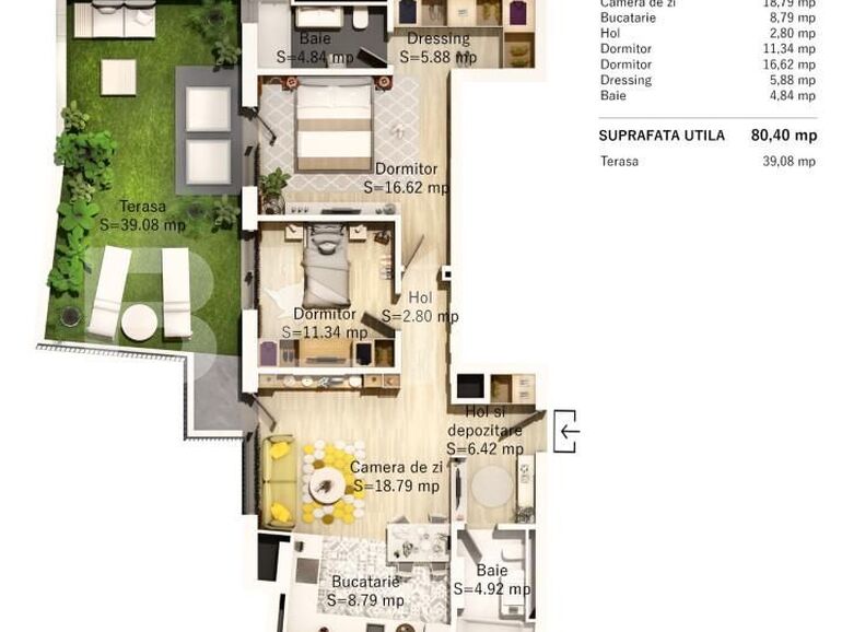 Apartament de vânzare 3 camere Central - 149600AV | BLITZ Cluj-Napoca | Poza1