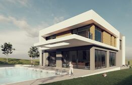 Teren autorizat 894 mp, casa individuala, 279 mp, piscina, Wonderland