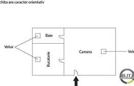 Mansarda 1 camera, 34 mp, zona Unicarm! Posibilitate RATE! Semifinisata!