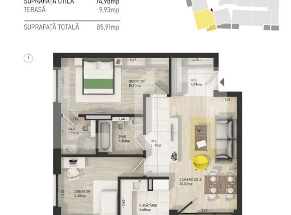 Apartament de vânzare 3 camere Marasti - 150342AV | BLITZ Cluj-Napoca | Poza5