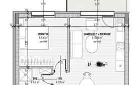 Apartament 2 camere, 39mp, parcare subterana, Calea Baciului