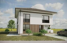 Casa moderna cu panorama, 125 mp utili si 500 mp teren, Chinteni