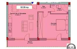 2 camere, 53 mp utili, etaj intermediar, zona strazii Dunarii
