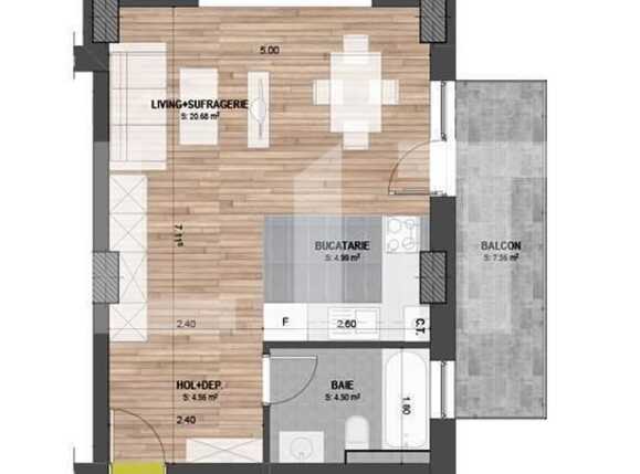 Garsonieră de vânzare Marasti - 15058AV | BLITZ Cluj-Napoca | Poza3