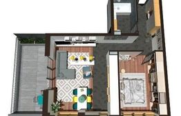 Apartament 2 camere, 58 mp, terasa, Finisat, zona exclusivista Floresti