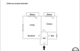 De vanzare 2 camere, 52 mp, 2 balcoane, semifinisat, zona strazii Eroilor!