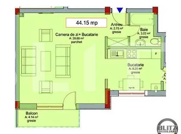 Garsonieră de vânzare Marasti - 15090AV | BLITZ Cluj-Napoca | Poza1