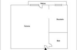 1 camera de vanzare, 36 mp, mobilat, utilat