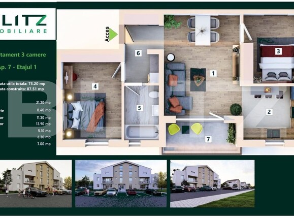 Apartament de vânzare 3 camere Sanpetru - 151042AV | BLITZ Brașov | Poza1