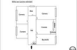 4 camere, 87 mp, etaj intermediar, decomandat, 2 bai, 2 boxe la subsol!