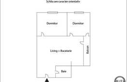 Vanzare 3 camere, 75.3 mp, balcon, semifinisat!