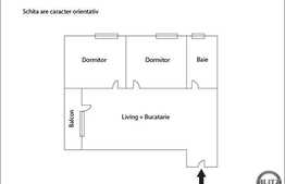 3 camere, 71.58 mp, semifinisat! Etaj intermediar!