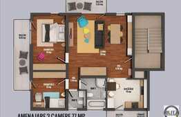 3 camere, 77 mp, semifinisat, parcare, zona strazii Campului!