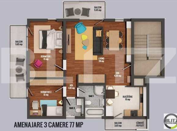 Apartament de vânzare 3 camere Manastur - 15138AV | BLITZ Cluj-Napoca | Poza2