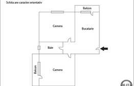 2 camere, 54 mp, decomandat, mobilat complet, zona Iulius Mall