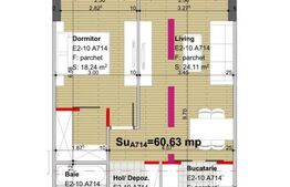 Apartament 2 camere, 60 mp, in cel mai exclusivist bloc din Cluj,Abatorului