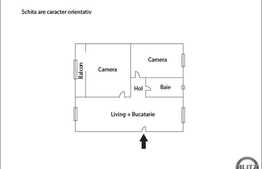 De vanzare apartament 3 camere, 64 mp, parcare, zona Piata Flora