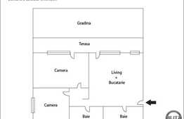 3 camere, 80 mp utili, terasa, zona strazii Buna Ziua