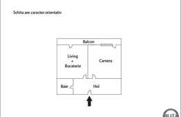 De vanzare apartament 2 camere, 41 mp, etaj intermediar, zona Edgar Quinet
