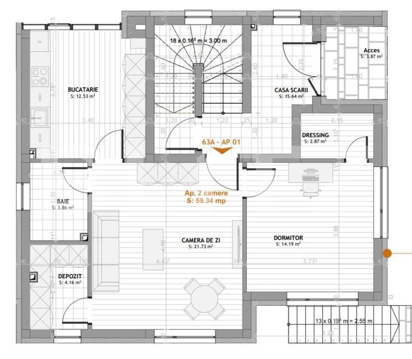 Apartament 4 camere, terasa, parcare, zona Leroy Merlin