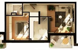 Apartament 1 camera, 37 mp, constructie noua, zona Dunarii 