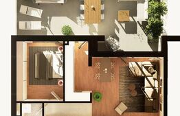 Apartament 2 camere, 54 mp, terasa 44 mp, constructie noua, zona Dunarii 