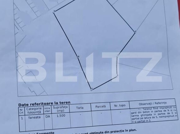 Teren de vânzare Floreşti - 153103TV | BLITZ Cluj-Napoca | Poza2