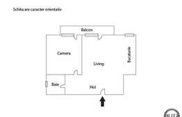 De vanzare 2 camere, 56 mp, balcon, semifinisat! Etaj intermediar! Zona Terra!