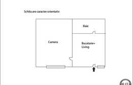 Garsoniera 43 mp , decomandata,  zona Piata Abator