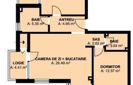 3 camere, 69 mp, etaj intermediar! Semifinisat! Imobil in curs de finalizare! COMISION 0%