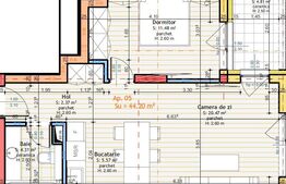 Apartament de vanzare, doua camere, 44 mp, zona Tineretului 