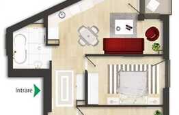 Apartament semifinisat, 59 mp utili, imobil nou, zona linistita