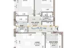 Apartament de vanzare, 3 camere, 79 mp, parcare, zona strazii Campului!