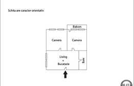 Apartament 3 camere, 50 mp utili, balcon inchis, zona strazii Sesul de Sus!