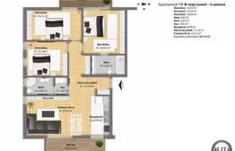 4 camere, 95 mp, gradina 50 mp, garaj, parcare, boxa, imobil nou, zona Oncos