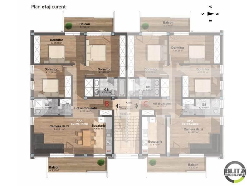 Apartament de vânzare 4 camere Bună Ziua - 15396AV | BLITZ Cluj-Napoca | Poza12