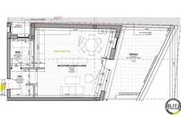 1 camera, 43,57 mp, imobil nou, terasa 19,82 mp, zona centrala!Exclusivitate!