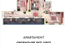 Apartament 3 camere, 70 mp, balcon, parcare subterana