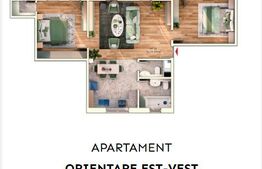 Apartament 3 camere, 70 mp, balcon, parcare subterana