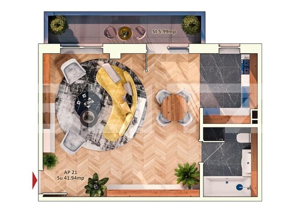 Garsonieră de vânzare Marasti - 154060AV | BLITZ Cluj-Napoca | Poza1