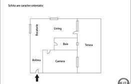 Vanzare apartament 2 camere, 64 mp, terasa 27 mp, boxa subsol