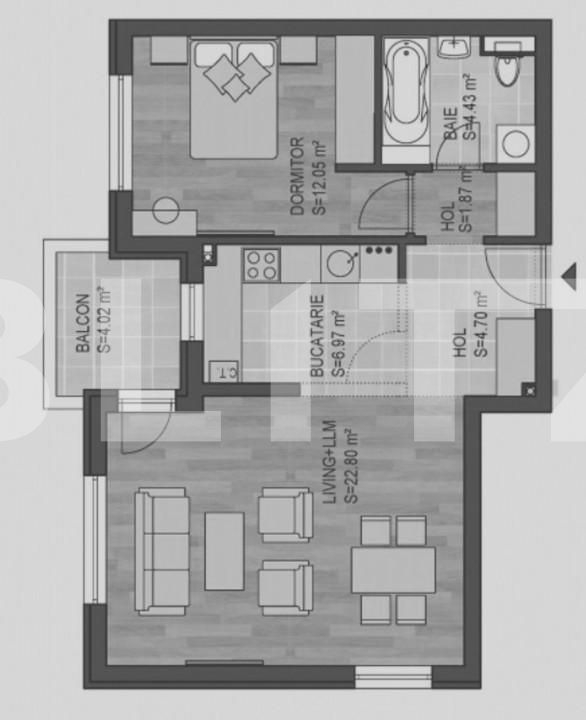 Apartament de vânzare 2 camere Tractorul - 154181AV | BLITZ Brașov | Poza6