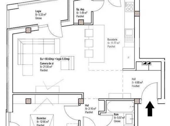 Apartament de vânzare 2 camere Borhanci - 15433AV | BLITZ Cluj-Napoca | Poza1