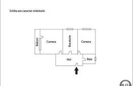 Apartament decomandat cu 2 camere, 50 mp, la cateva minute de sensul giratoriu!